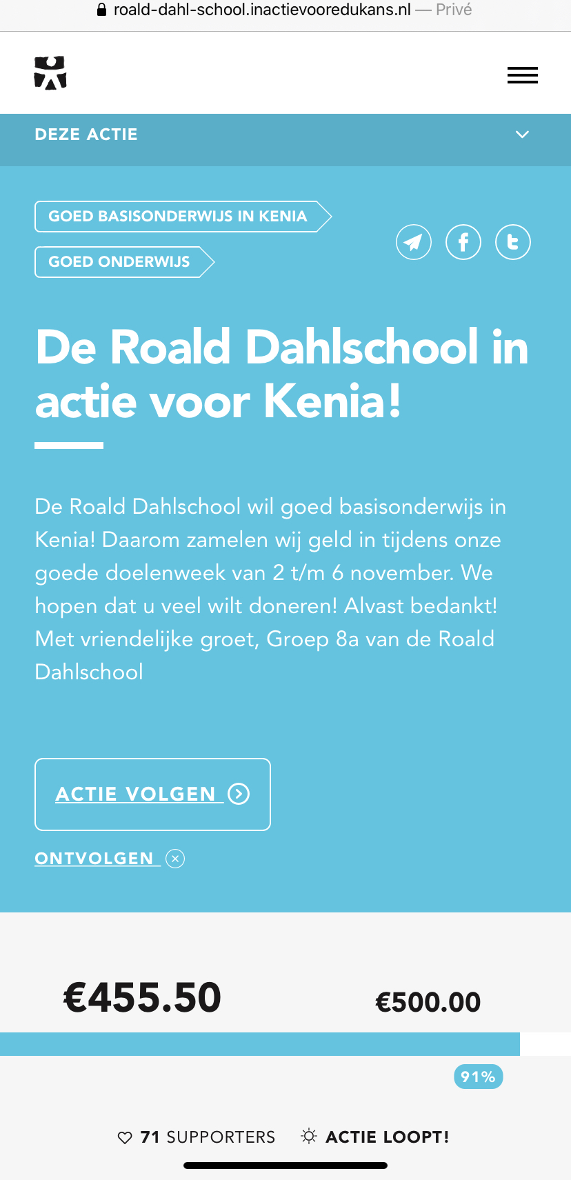 U steunt de kids van groep 8 toch ook?!?!